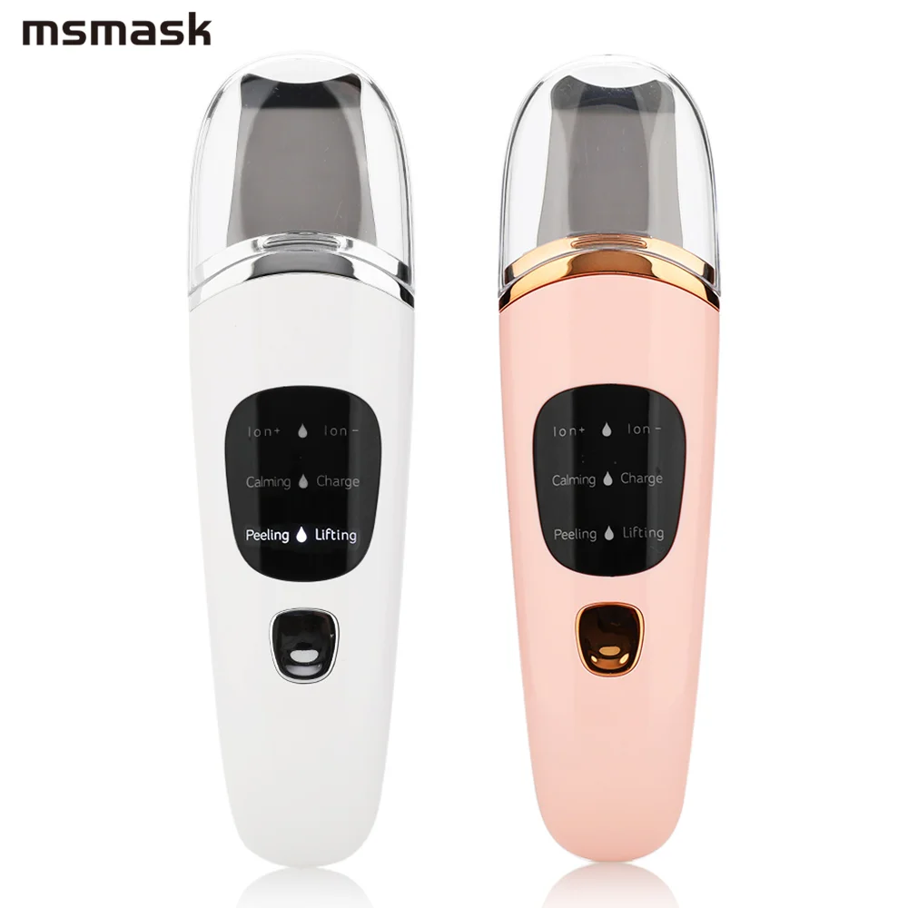 

Ultrasonic Skin Scrubber Facial Cleaner Ion Acne Blackhead Remover Peeling Shovel Cleaner Facial Massager Face Lift Machine