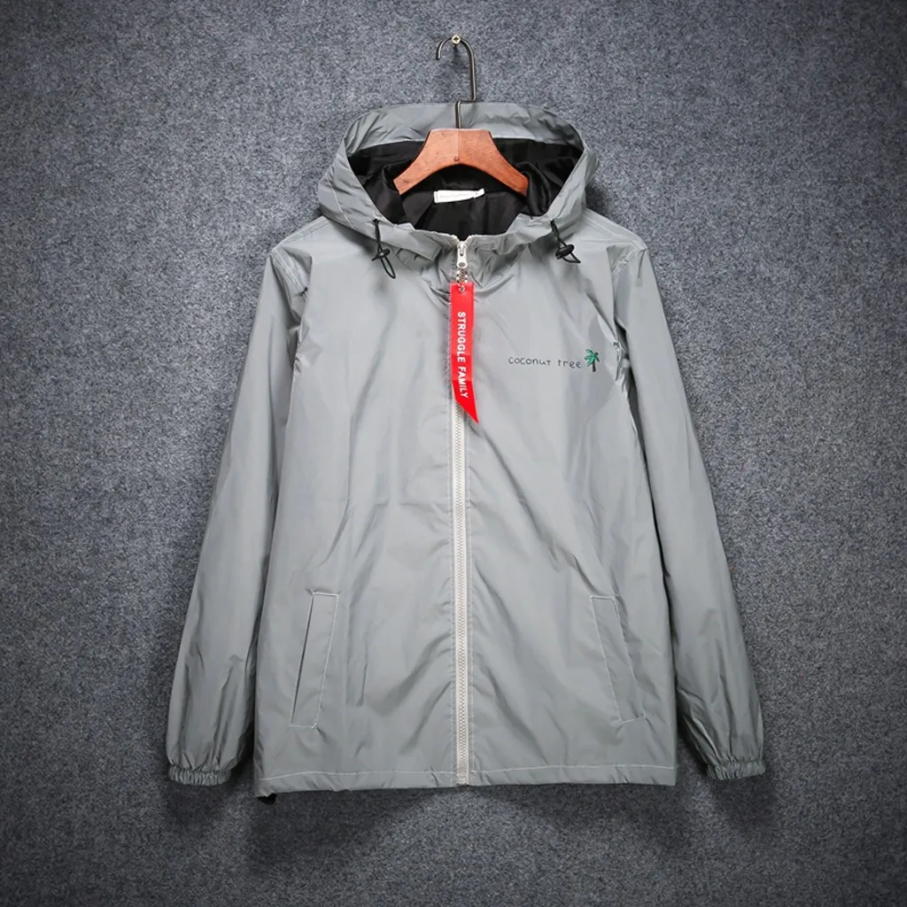 Светоотражающая куртка для мужчин и женщин ветровка в стиле Харадзюку уличная