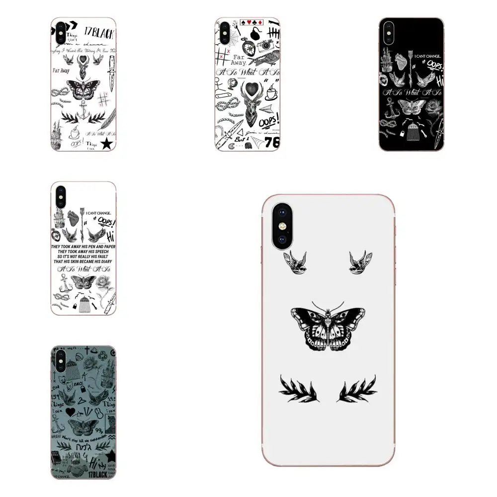 Одна направленная Татуировка Гарри стили бабочка для Xiao mi 3 4 4C 4i 5 5s 5X6 6X8 SE Pro Lite A1 Max