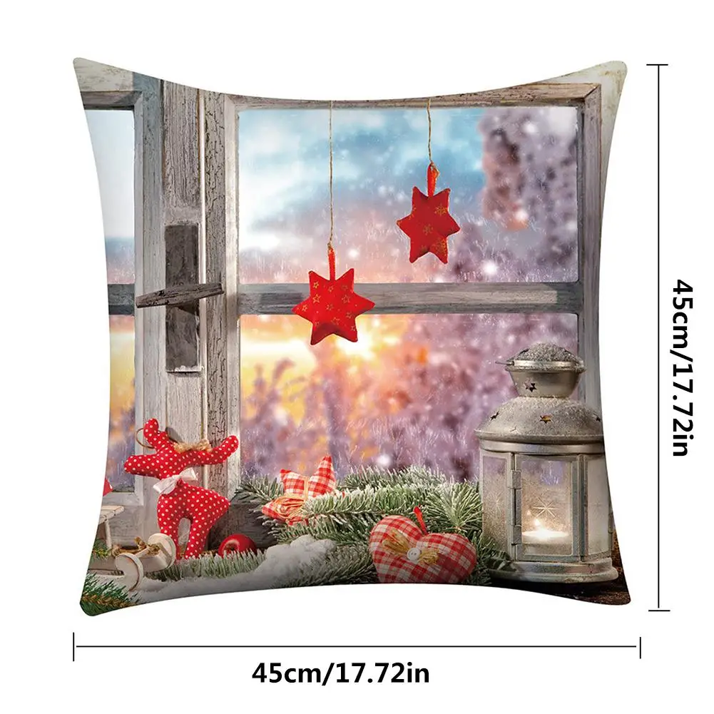 2020 Рождественский чехол для подушки наволочка из хлопка и льна Новогоднее