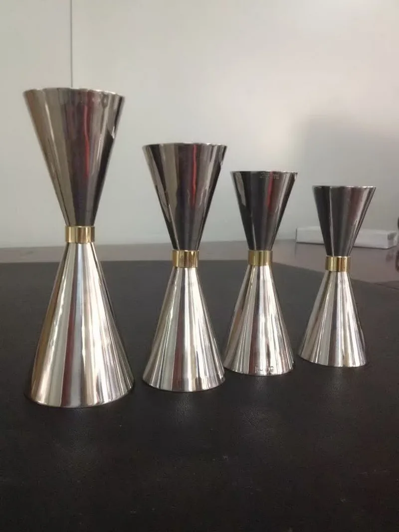 

Free Shipping Japanese Style Stainless Steel Jigger Bar Measures jigger Tool 20*50ml