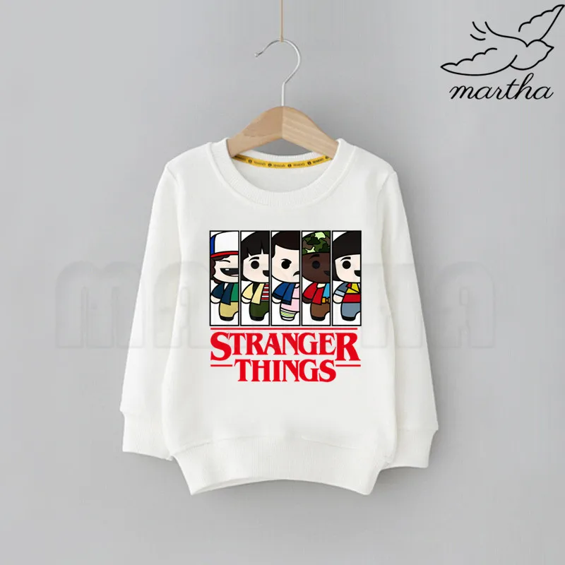 Детские толстовки с капюшоном забавным принтом из мультфильма странные вещи