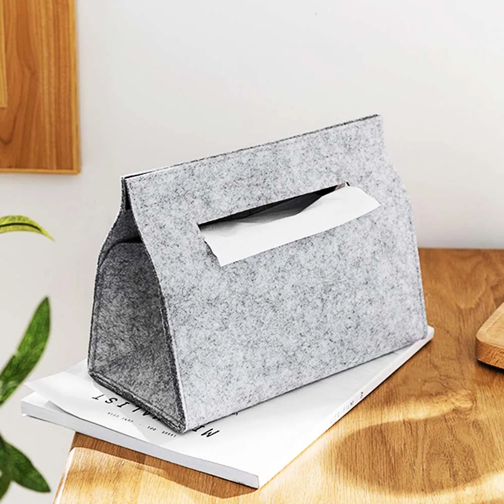 Коробка для салфеток простые лотки чехол из искусственной шерсти и войлока