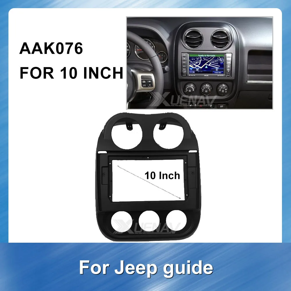 

Car Fascia For JEEP Compass 2010-2015 Trim Emergency Light Work For JEEP Stereo Panel Mount Car Panel DVD Frame GPS Installation