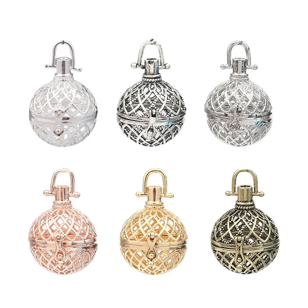 

DoreenBeads Zinc Based Alloy PendantsAngel Ball Wish Box Locket Filigree Can Open (Fits 20mm Beads) DIY Making Necklace Jewelry