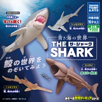 the blue sea shark series gashapon toys great white shark hammerhead shark sawshark basking shark action figure ornaments toys