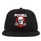 Бейсбольная кепка Powell, унисекс, с логотипом скелета, скейтборда, с изображением костей, черепа, 2020