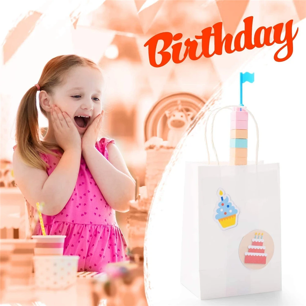 

Brown Paper Bags with Handles Kraft Paper Gift Bags with Twisted Handles for Party Favor Carry Retail Merchandise Wedding