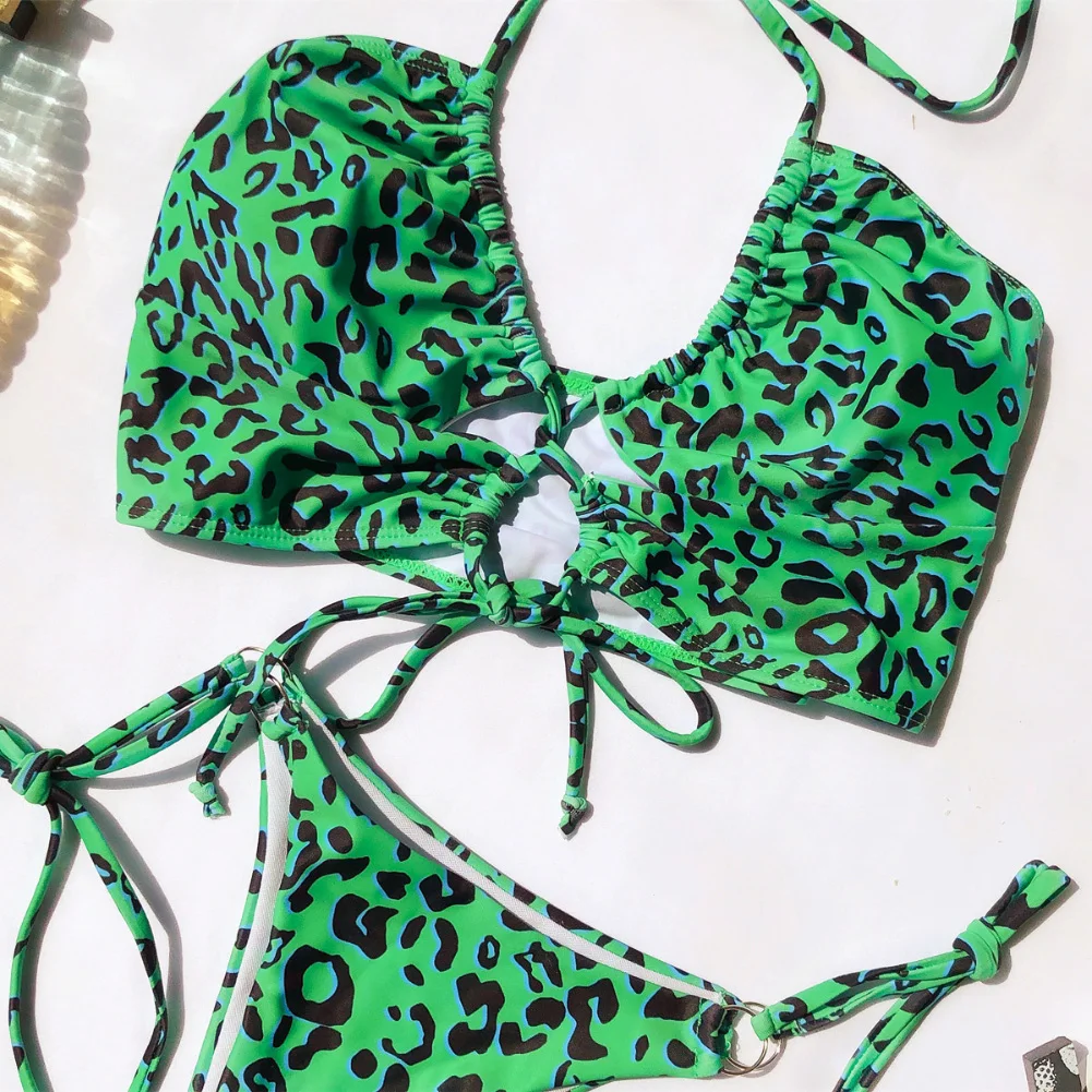 

2Pcs Women Sexy Hollow Bandage Padded Bra Briefs Bikini Set Swimwear Swimsuit Hollow bandage bikini set sexy and beautiful