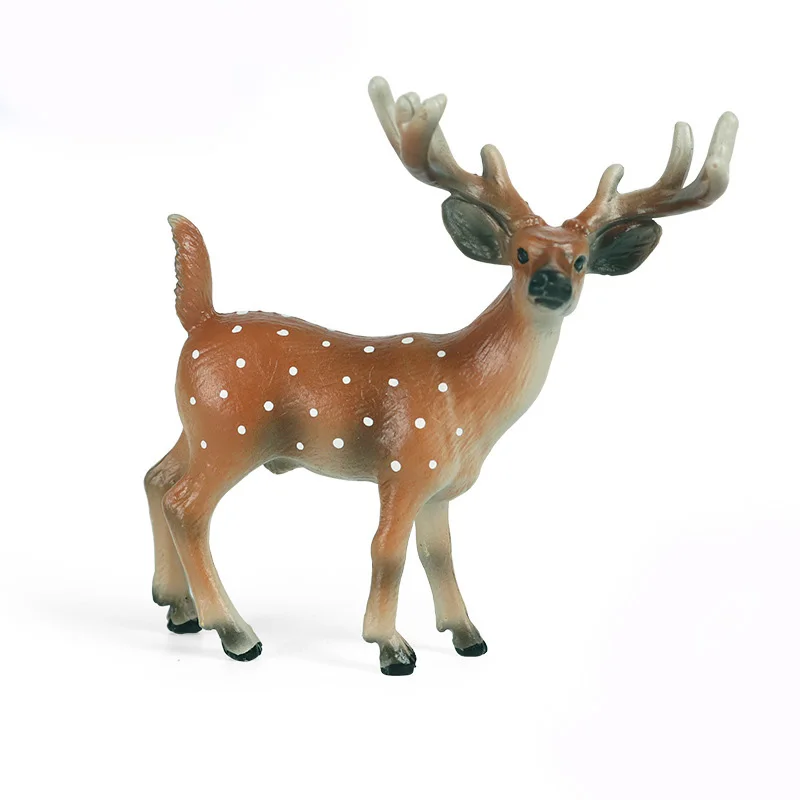 Пятнистого оленя животных статуэтки коллекционные игрушки диких Детская