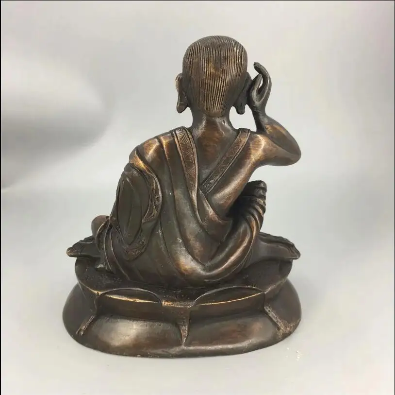 Тибетский буддизм чисто бронзовая статуя Арата миларепа Будда|Статуи и