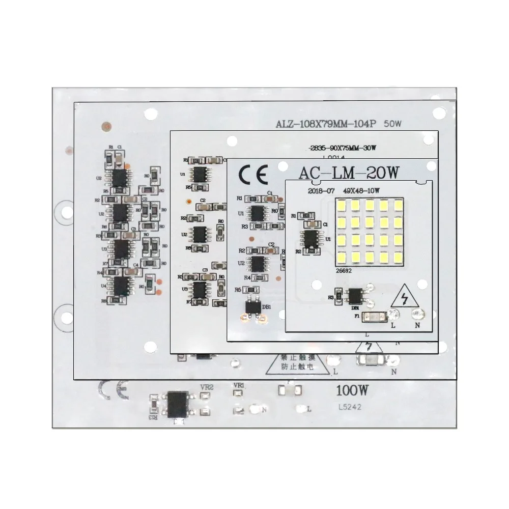 Светодиодная лампа с чипами Smart IC 220 В вход 10 Вт 20 30 50 100 искусственными диодами