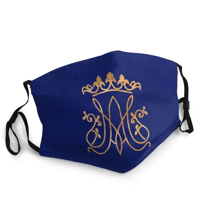 

Non-Disposable Ave Maria Monogram Mask for Face Adult Catholic Jesus Mask Men Anti Haze Protection Respirator Mouth Muffle