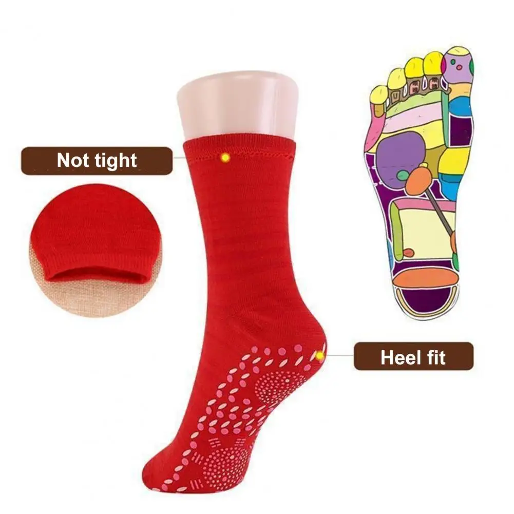 

Носки с подогревом для мужчин и женщин, легкие турмалиновые удобные дышащие массажные, снимающие усталость, 1 пара