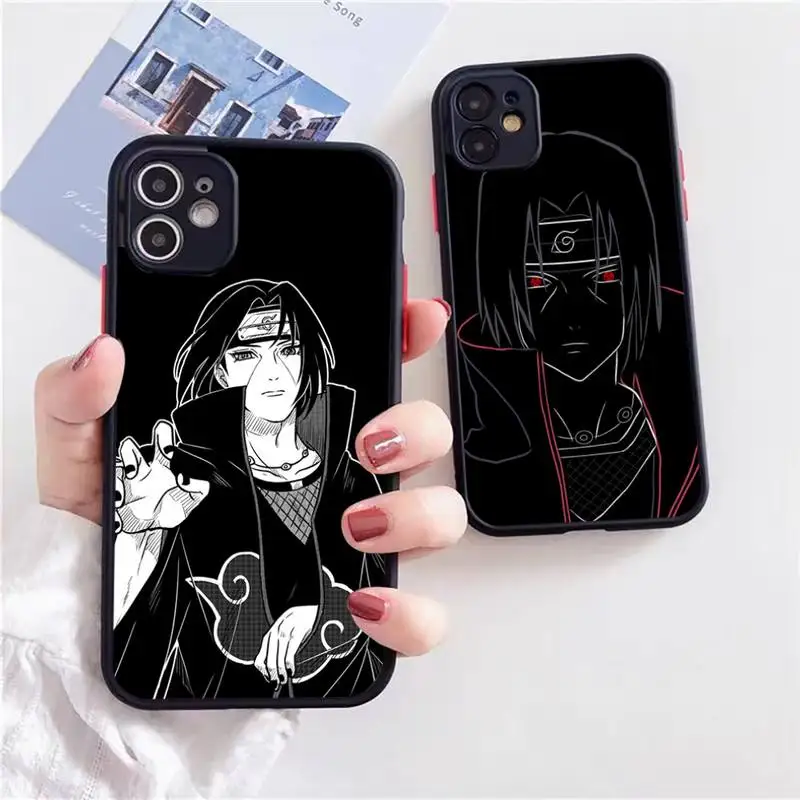 

N-Naruto Akatsuki Kakashi Itachi Phone Case For iphone 13 12 11 xr xs x 7 8 pro max Plain Soft TPU Silicone Clear Case Cover
