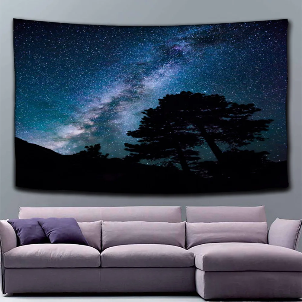 

Moon Star Tapestry Wall Hanging Wall Tapestry Beach Mat Polyester Blanket Farmhouse Decor Mexican Home Decoration