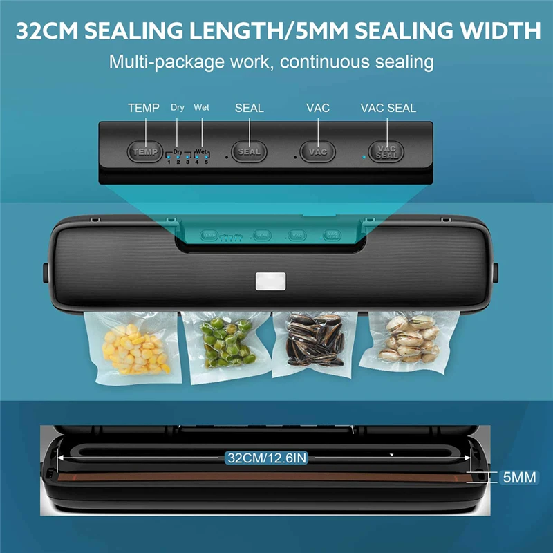

Upgraded Version Household Professional Film Sealer Vacuum Packer Machine For 220V110V Dry Wet Pumping Vacuum Food Sealer Packer