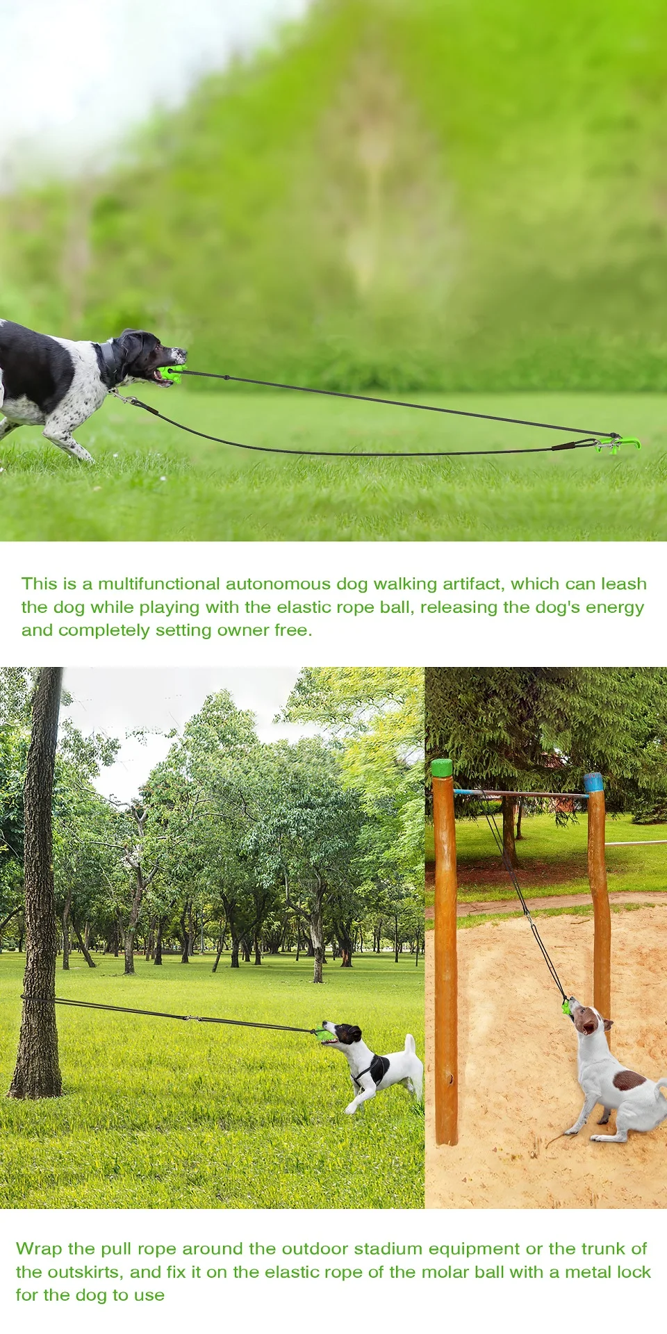 

Hot selling products outdoor dog ground peg dog traction rope