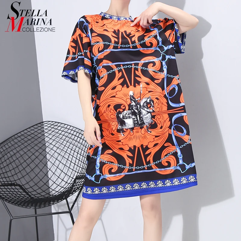 Женское прямое платье средней длины с геометрическим рисунком модель 2020 в