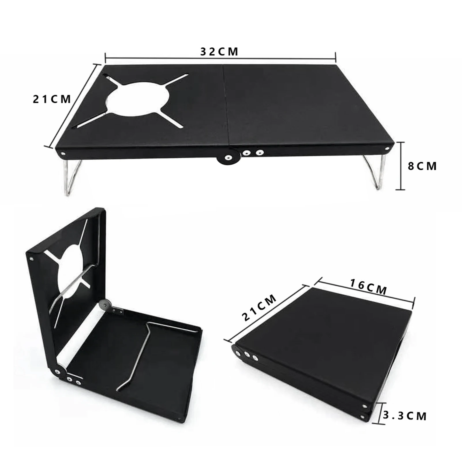 

Folding Stove Table Portable Camping Stove Stand Bracket Holder BBQ Folding Picnic Desk For Fishing Picnic With Storage Bag
