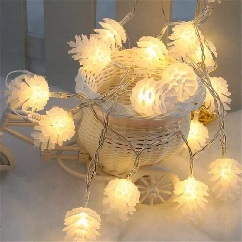 

Christmas Decorations 10/20led String Light Pine Cones Garland Christmas Tree Ornaments New Year 2022 Navidad Home Decore Kerst