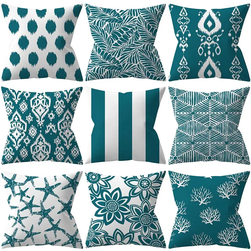 1 шт. геометрический зеленый узор 45*45 см наволочка для подушки полиэстер