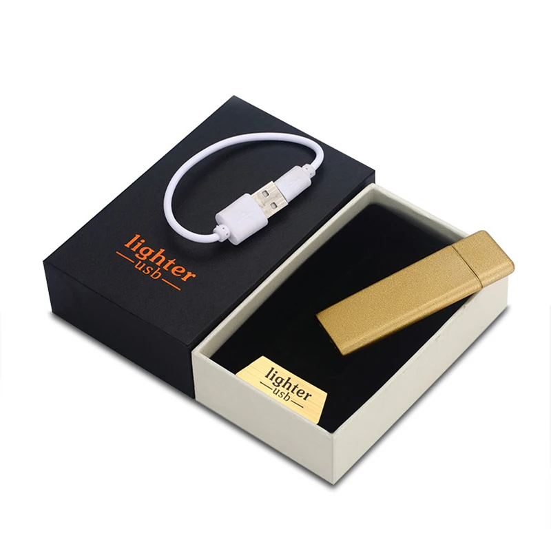 Электрическая зажигалка с подключением к USB отпечатков пальцев Сенсорный огонь