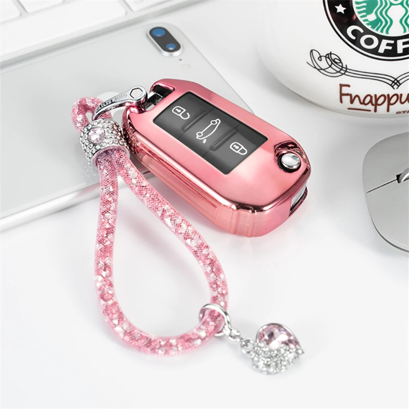 Новый мягкий ТПУ Флип ключа автомобиля чехол с полным покрытием в виде ракушки