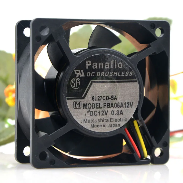 Бесшумный охлаждающий вентилятор с тремя переключателями Panaflo FBA06A12V 12 В 6025 а 6 см