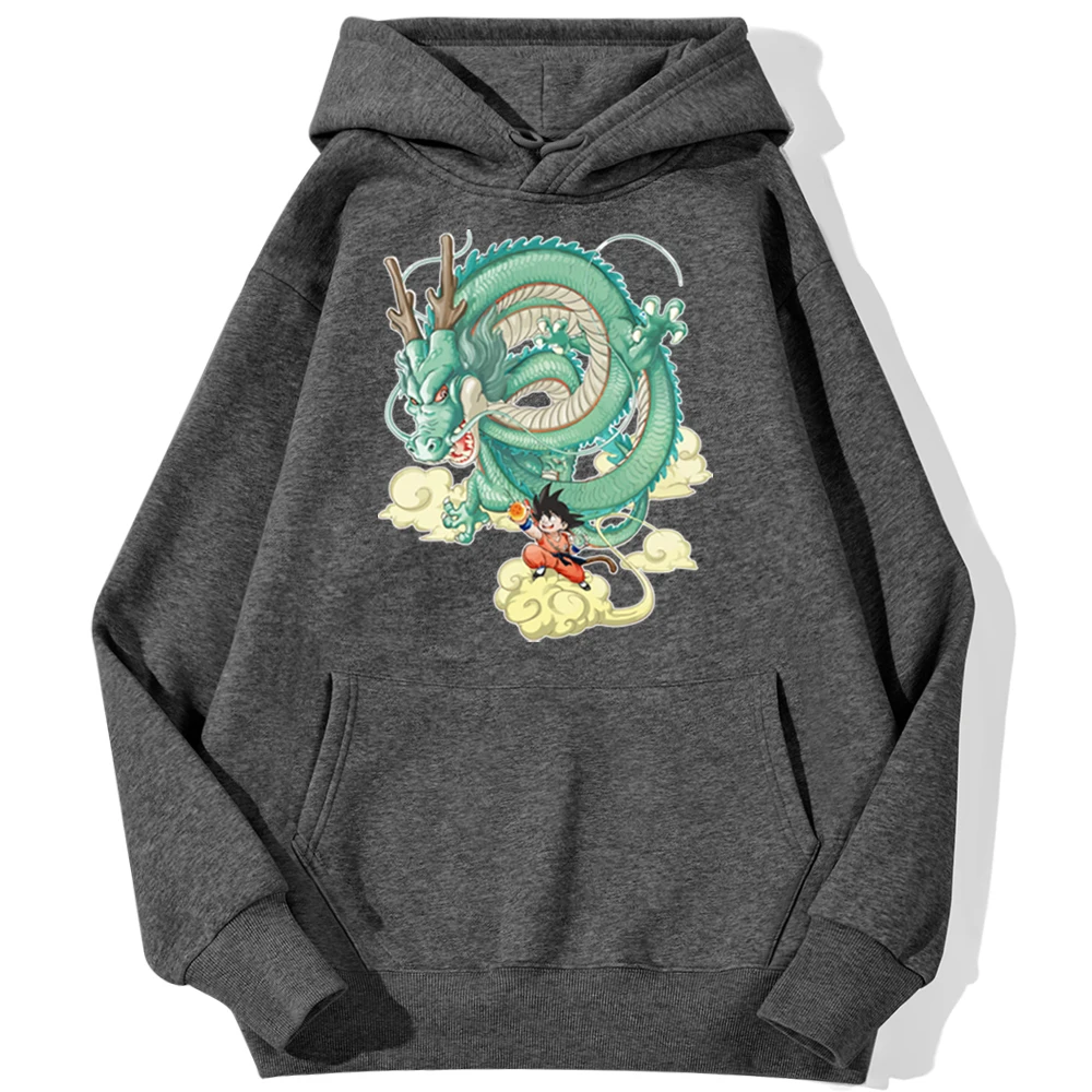 

Японские толстовки Shenron с принтом, свитшоты с аниме, мужская толстовка с капюшоном, повседневный спортивный костюм в стиле хип-хоп, модная Ос...