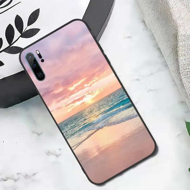 

summer beach Sea Floral sunset pattern Phone Case For Huawei honor Mate P 10 20 30 40 i 9 8 pro x Lite smart 2019 nova 5t