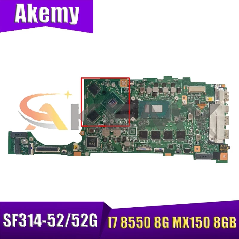 

For acer swift SF314-52 SF314-52G laptop computer su4ea motherboard main board cpu i7 8550 8G Mx150 8gb ram gpu tested 100% ok