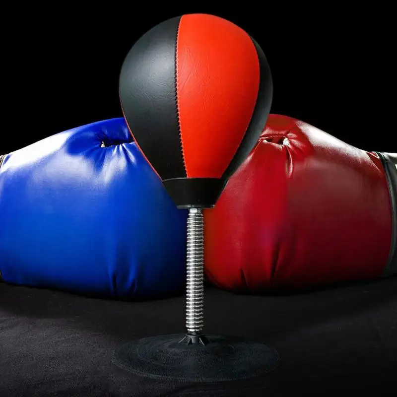 Desktop PU Punching Speed Ball Table Top Boxing Bag Stress Relief Boxing Tool Household Desktop Decompression Accessories