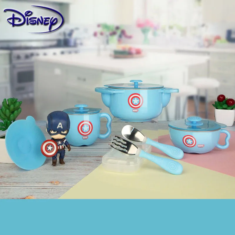 Детская посуда Disney для малышей нержавеющая сталь изоляция водонепроницаемая