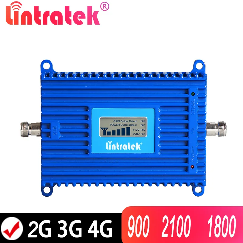 Lintratek ретранслятор gsm 2g 3g 4g усилитель Сигнала CDMA 850 900 1800 2100 GSM UMTS LTE сети с одной