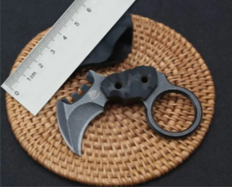 В один конец света дьявол мини Коготь Karambit Ножи AUS-8 лезвие Тактический карманный