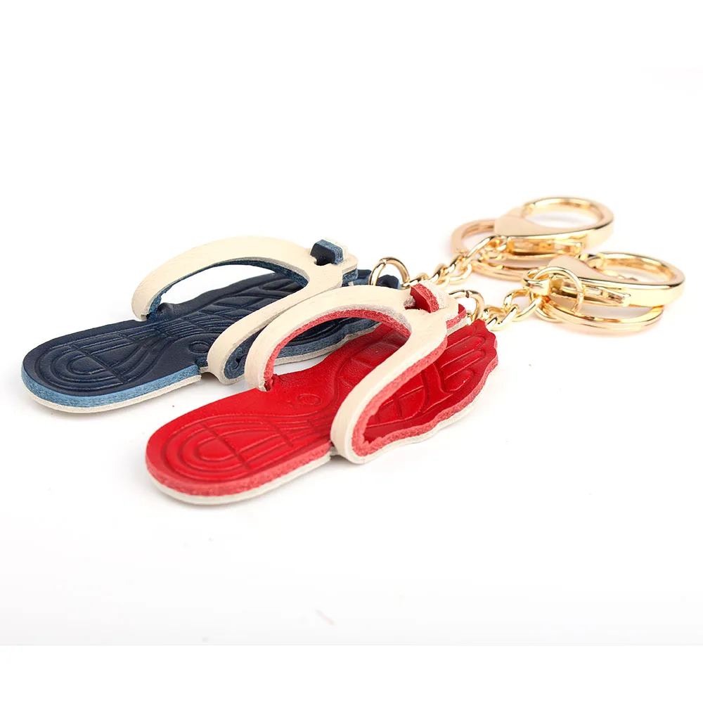 Милая обувь из натуральной кожи тапки шлепанцы вход етнамки брелок для ключей