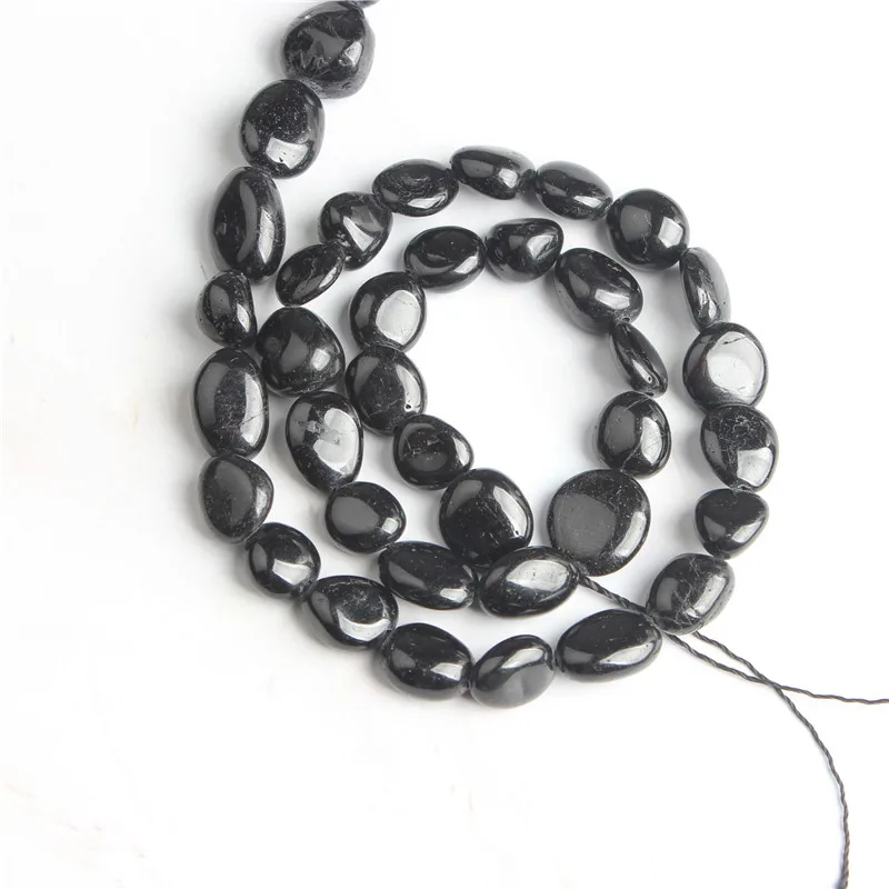 

LingXiang Fashion natural Jewelry 6x8 mm 8x10 mm amorphous jet stone Loose Beads DIY bracelet necklace Accessories