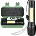 Светодиодный мини-фонарик со встроенной батареей XP-G Q5, фонарик с фокусом и зумом, 2000 люмен, регулируемый фонарь, водонепроницаемый уличный фонарь для кемпинга
