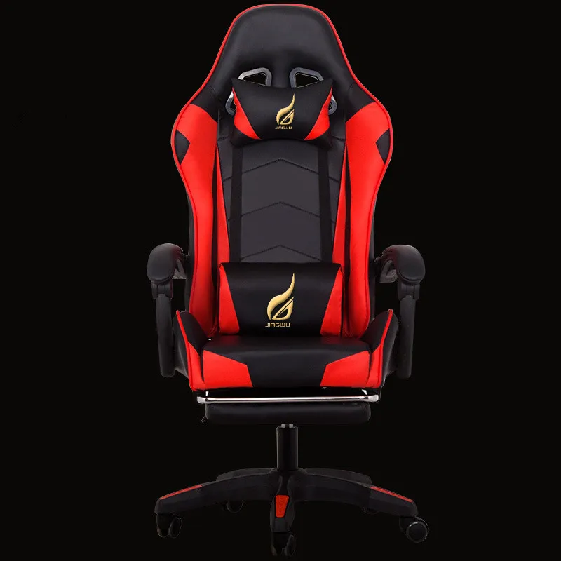 Игровое кресло офисное с высокой спинкой компьютерное из искусственной кожи