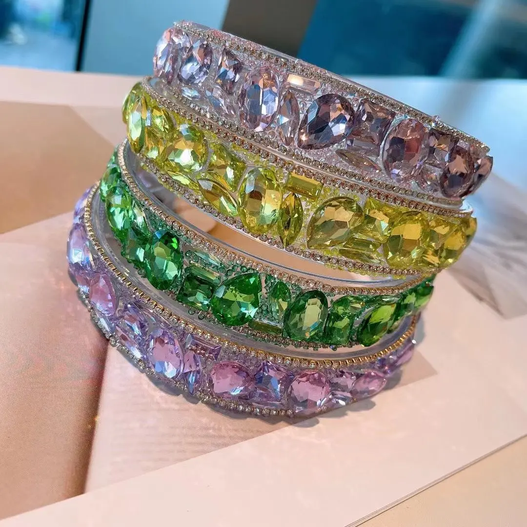 

Women headbands Nightclub style spring and summer Bling diamond fairy wild transparent hairbands