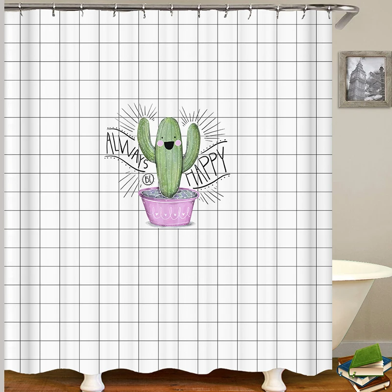 

cactus 3d shower curtain waterproof bathroom shower curtain extra large curtain for bathroom