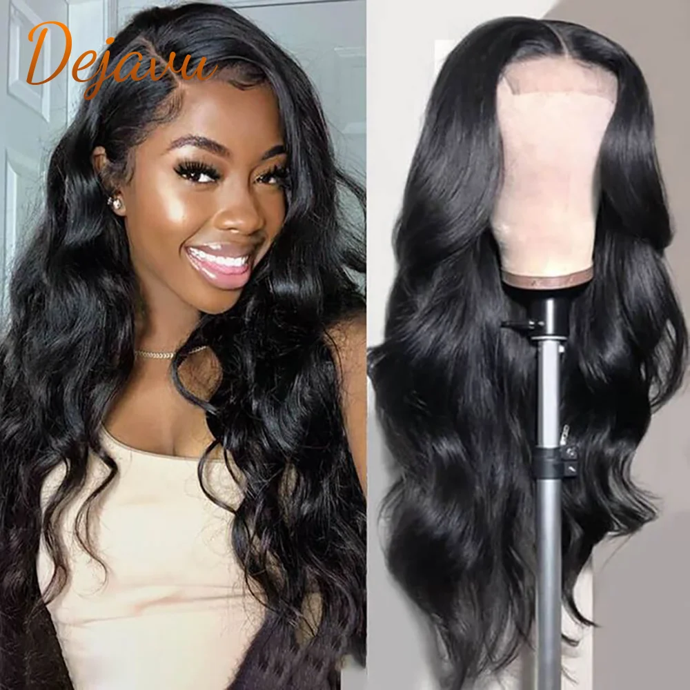 

Lace Front Body Wave Wig Pre Plucked with Baby Hair Brazilian Lace Frontal Natural Black Color Virgin Human Hair Wigs