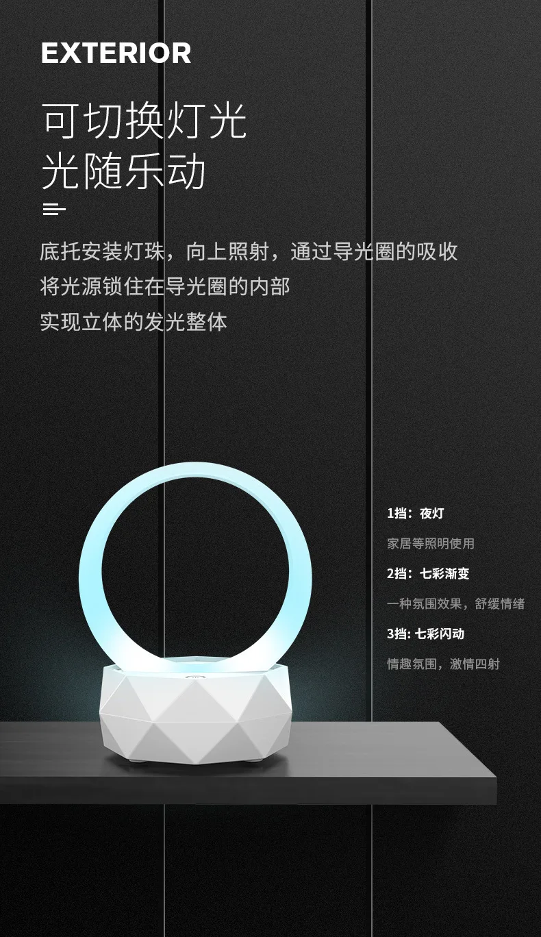 

Wireless High-capacity Bluetooth 5.0 Speaker Heavy Subwoofer Colorful Light Bluetooth 5.0 Speaker Stereo Led Night Light