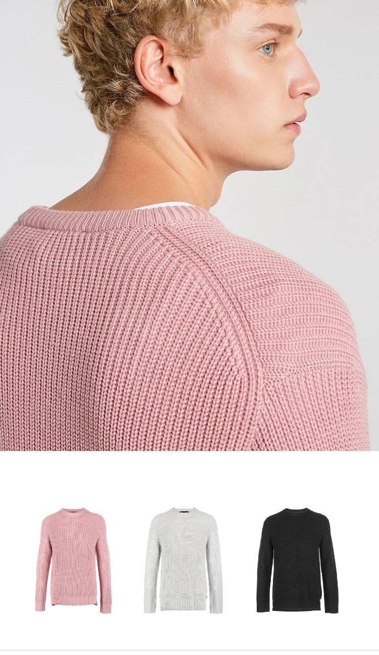 JackJones мужской Однотонный свитер с круглым вырезом 218425502