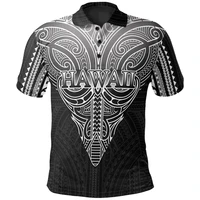 hawaii polo shirt triangle polynesian pattern 3d printed polo shirt men women short sleeve summer t shirt