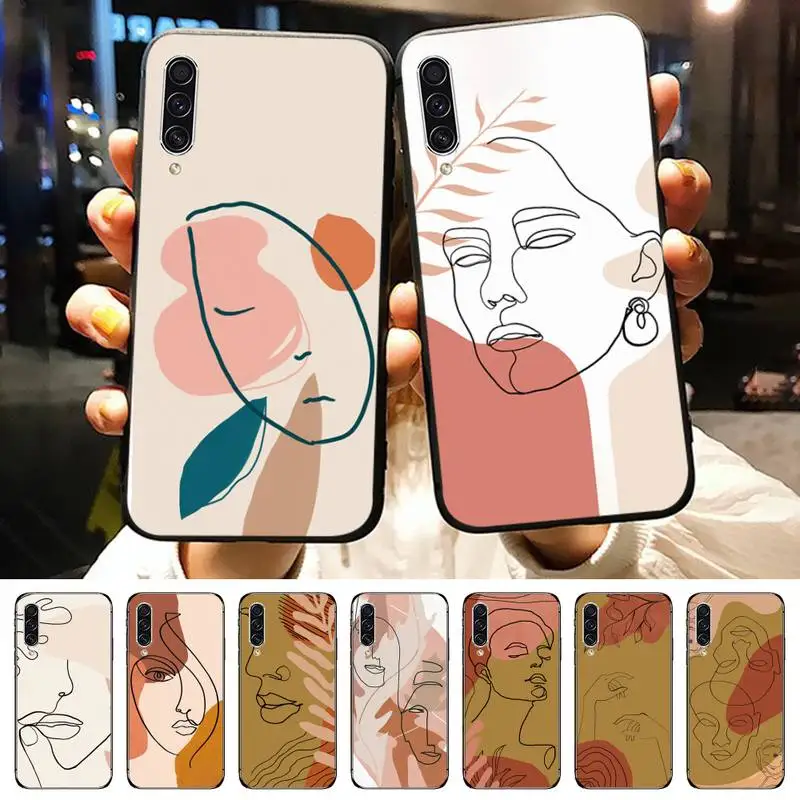 

Poster Minimalist Face artwork sketch Phone Case For Samsung galaxy A S note 10 7 8 9 20 30 31 40 50 51 70 71 21 s ultra plus