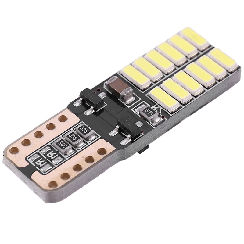 10 шт. T10 Led 24Smd W5W Canbus 24Led 4014 Smd Нет Ошибка 12V авто лампы индикатора светильник