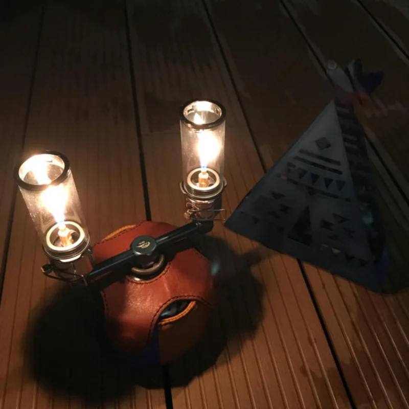 Ультралегкая портативная уличная лампа для кемпинга ветрозащитная газовая