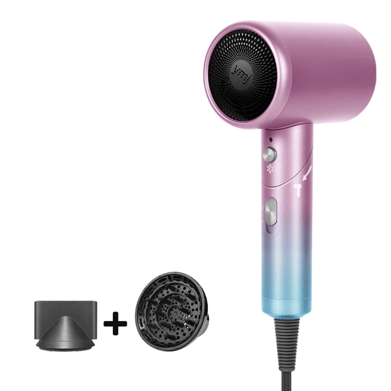 

Professional Blow Dryer 220V Electric Hammer Hair Dryer Negative Ion Blue light L69D